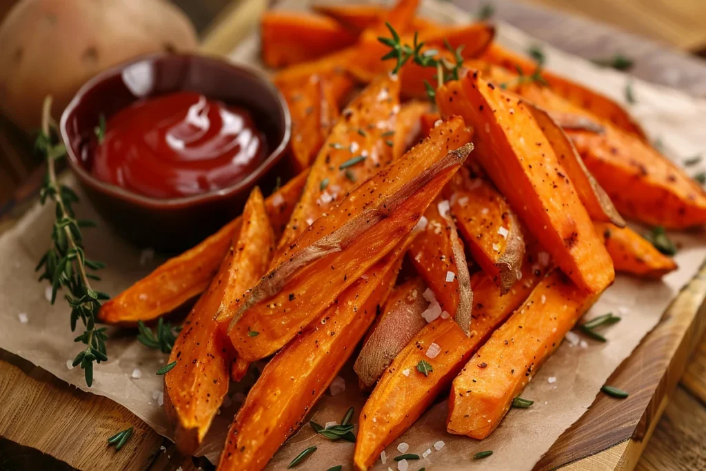 Why soak sweet potatoes before air frying?