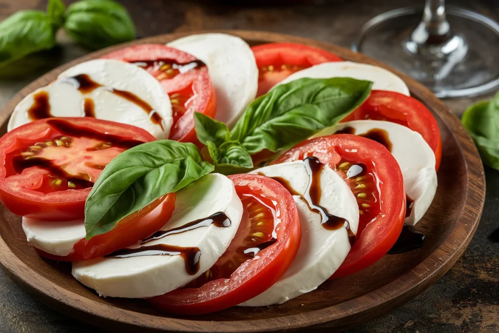 What are the ingredients in a caprese?