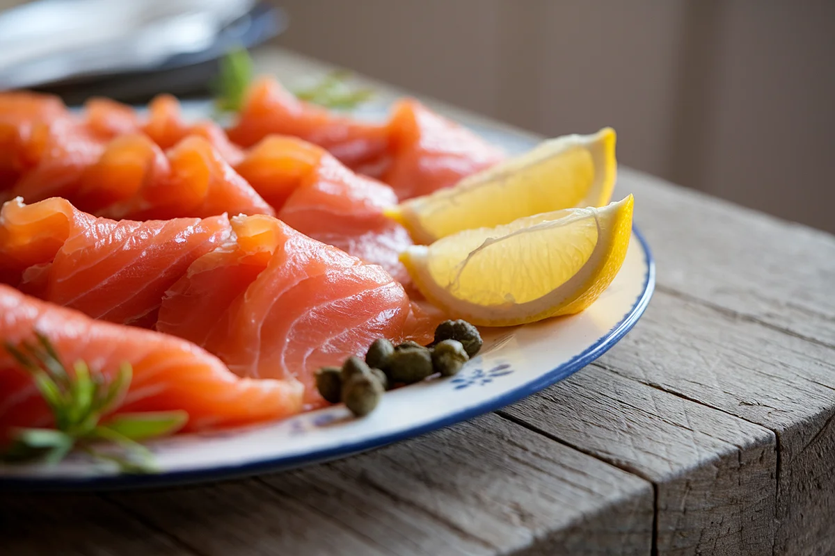 What does smoked salmon go best with