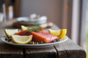 What does smoked salmon go best with?