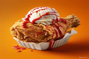 What is fried chicken ice cream made of?