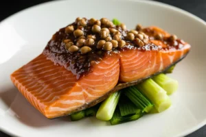 What is miso glazed salmon made of?