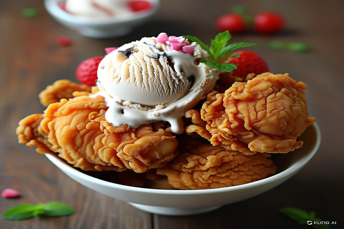 fried chicken ice cream