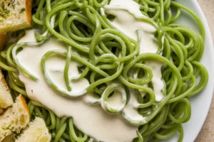 green spaghetti