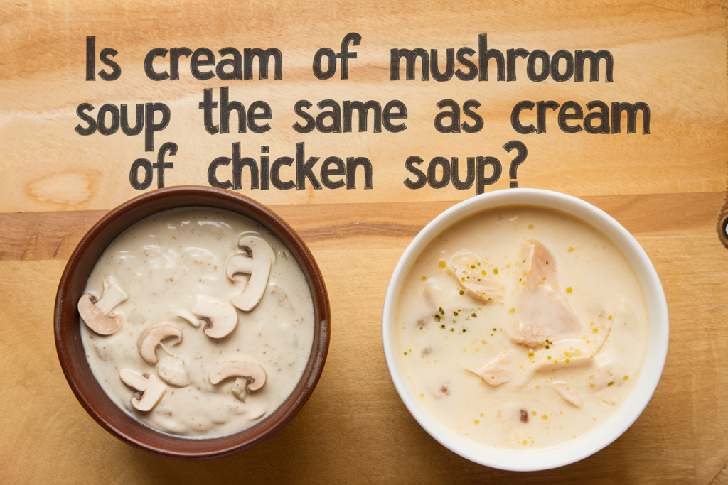 Is cream of mushroom soup the same as cream of chicken soup?